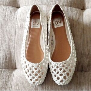 Dolce Vita White Woven Ballet Flats Size 6.5